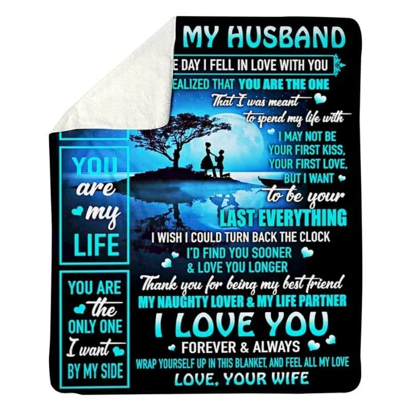 To My Husband - From Wife - A334 - Premium Blanket