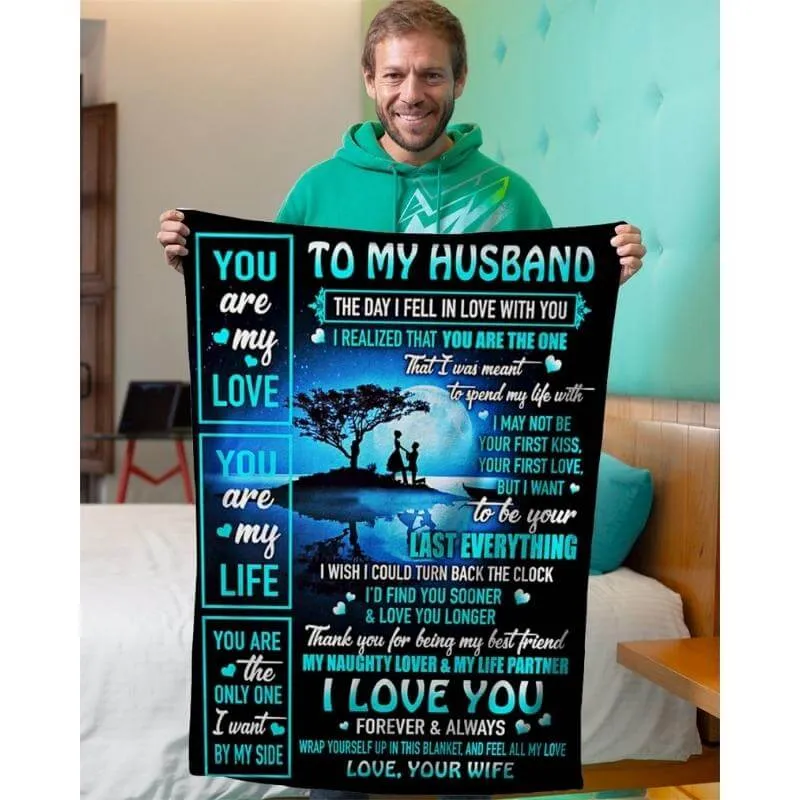 To My Husband - From Wife - A334 - Premium Blanket