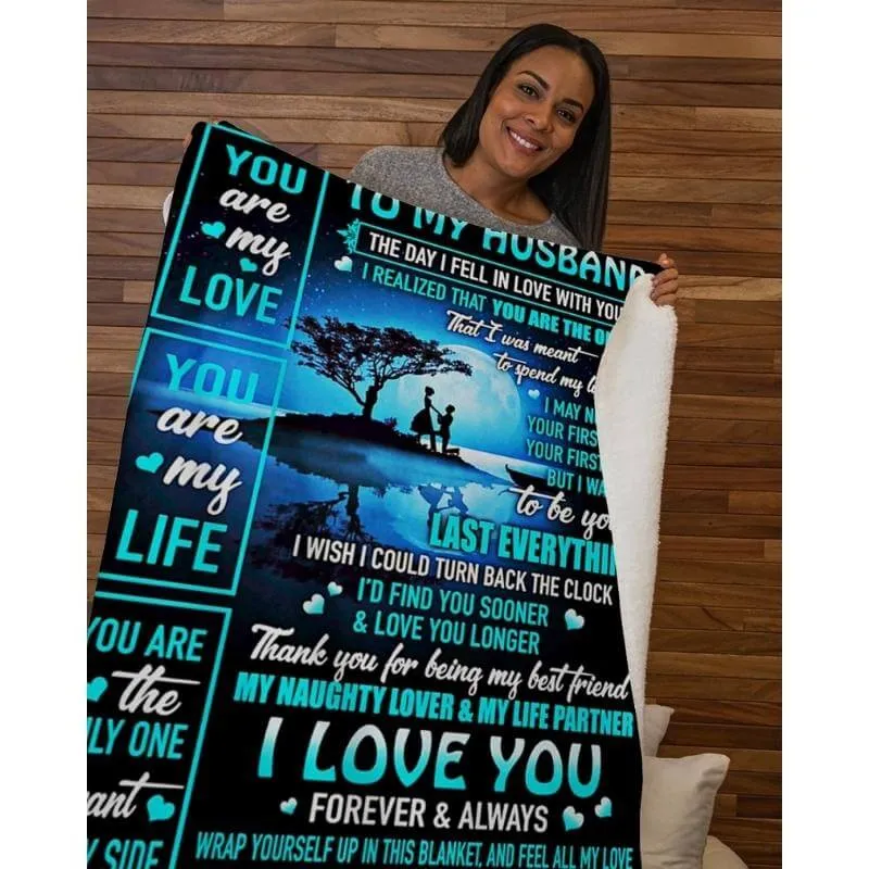 To My Husband - From Wife - A334 - Premium Blanket