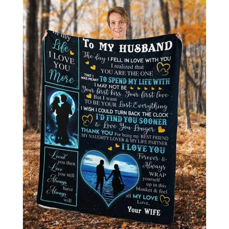 To My Husband - From Wife - A356 - Premium Blanket