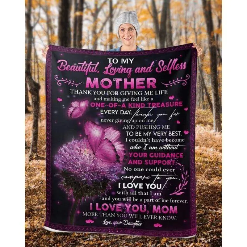 To My Mom - From Daughter  - A368 - Premium Blanket