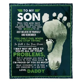 To My Son - From Dad - A324 - Premium Blanket