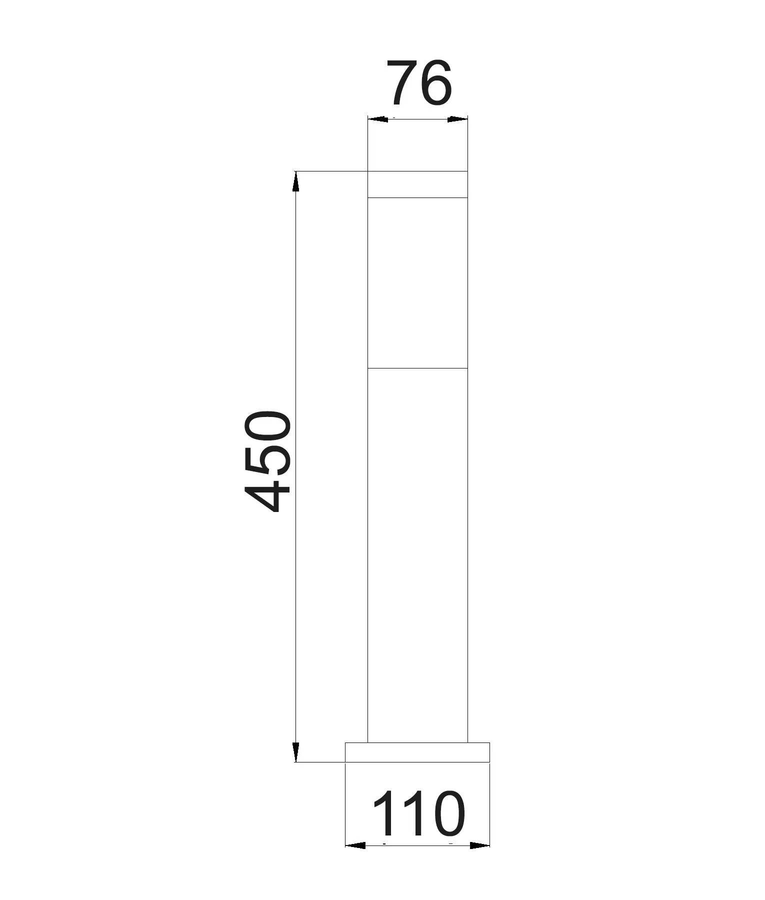 TORRE: E27 Surface Mounted Stainless Steel Bollard Lights IP44