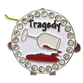 Tragedy Golf Ball Marker Grapes Hat Clip