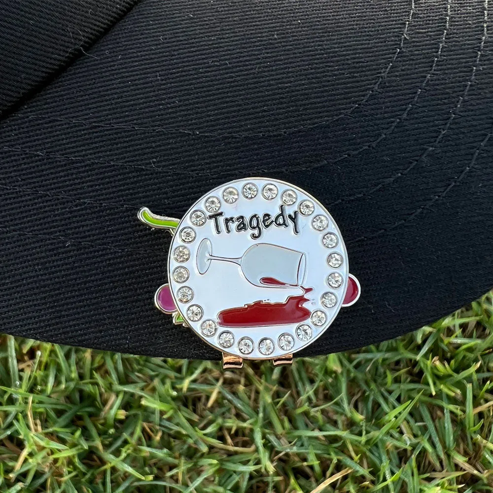 Tragedy Golf Ball Marker Grapes Hat Clip