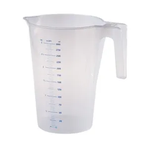 TRANSPARENT GRADUATED CARAFE 3LT.