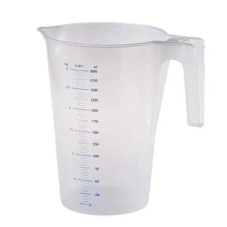 TRANSPARENT GRADUATED CARAFE 3LT.