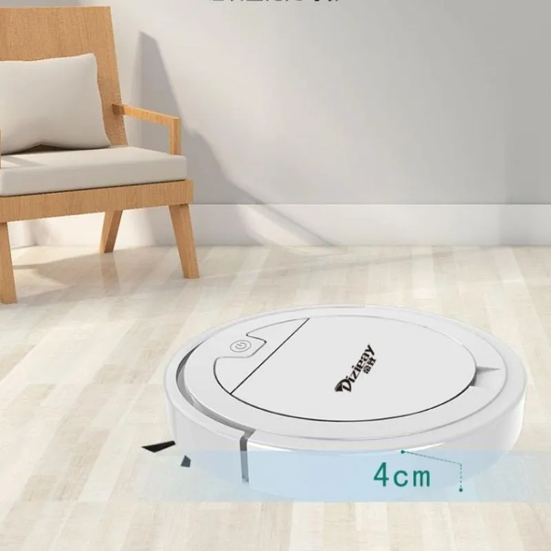 Ultra-Thin Remote Controlled Robot Vacuum Cleaner With Water Tank