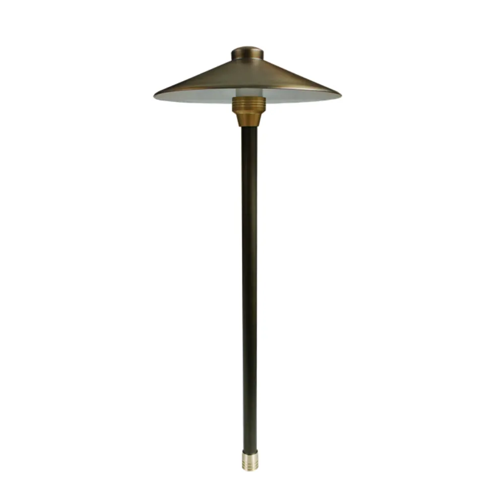 Unique - C12-NL - 12" Centaurus Path Light 24" Riser Brass Housing Weathered Brass Finish No Lamp