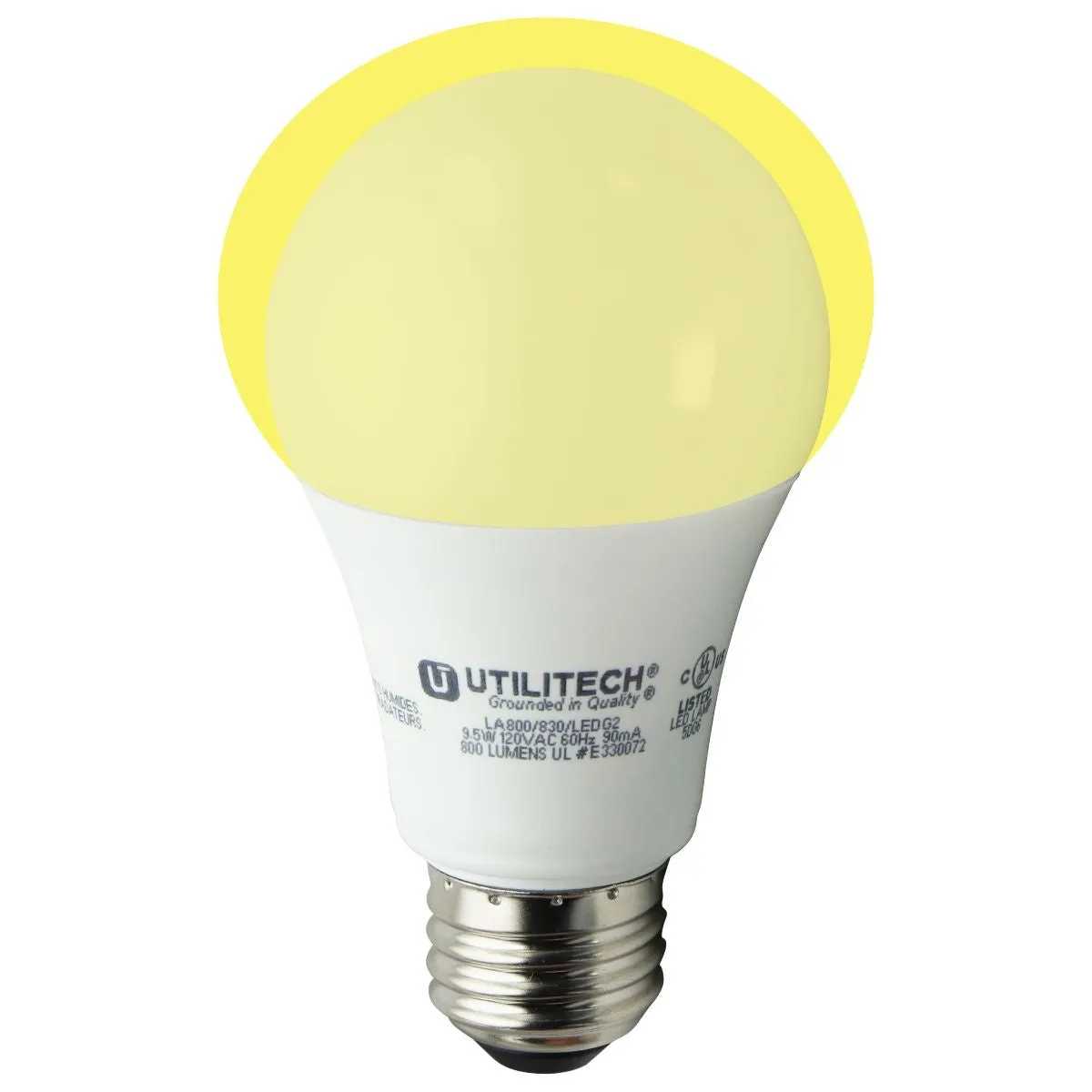 Utilitech 800 Lumen (9.5W) LED Light Bulb - White (LA800/830/LEDG2)