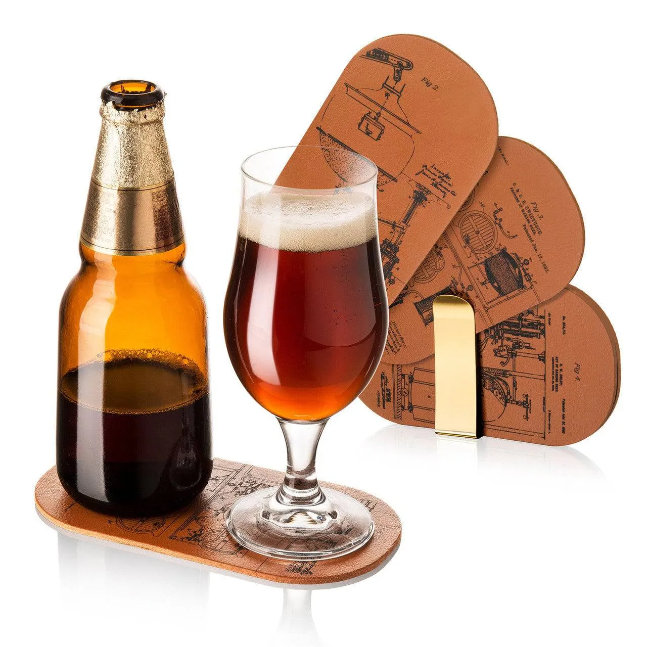 Vacu Vin | Bottle & Glass Double Coasters (Set of 6)