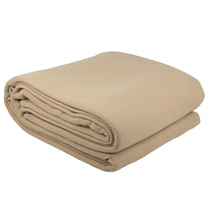 Villa Polar Fleece Blanket by Bambury Commercial - Camel