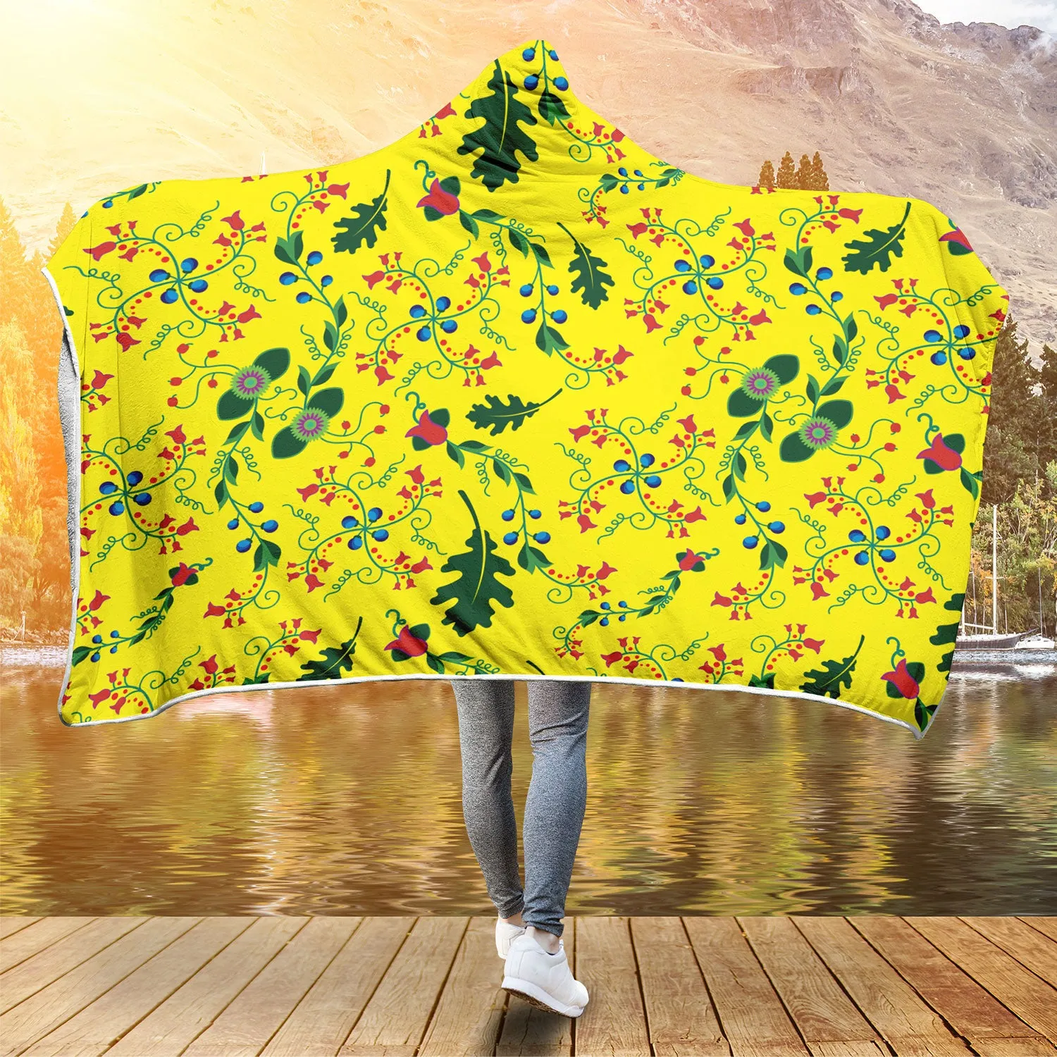 Vine Life Lemon Hooded Blanket