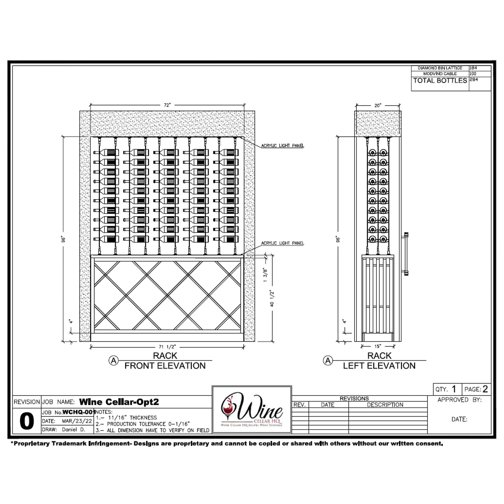 VinoStor Wine Display - Packages from 186 to 392 bottles