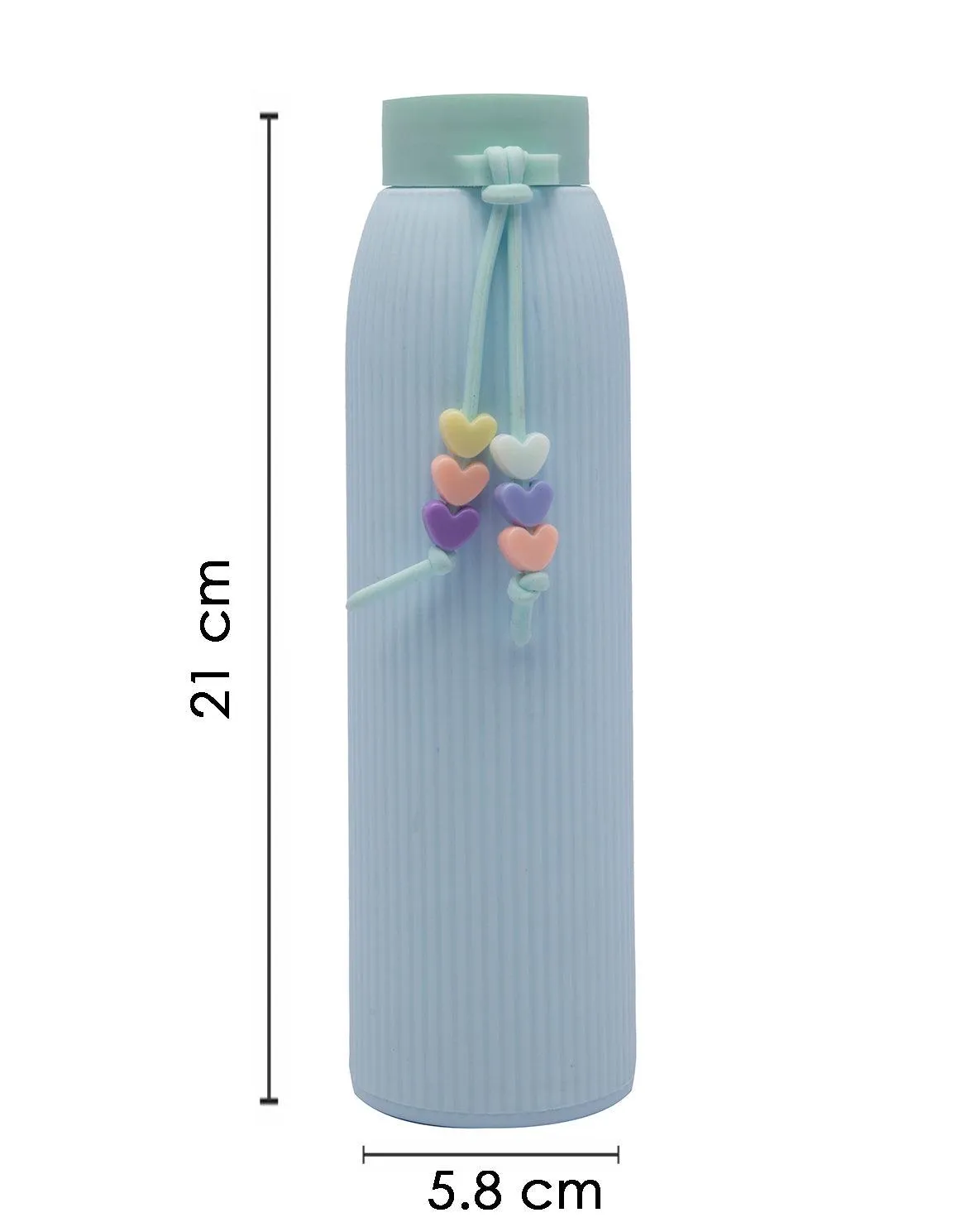 Water Bottle, for Home, Office, School, or Gym, Blue, Plastic & Glass, 310 mL