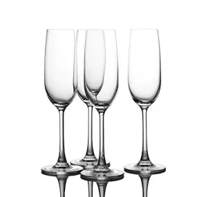 Whole Houseware Set of 4 Handblown Champagne Flutes 25 Oz