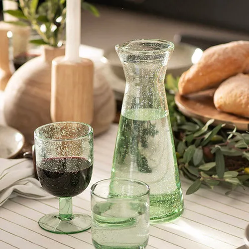 Wine Glass Bubble Green 350ml