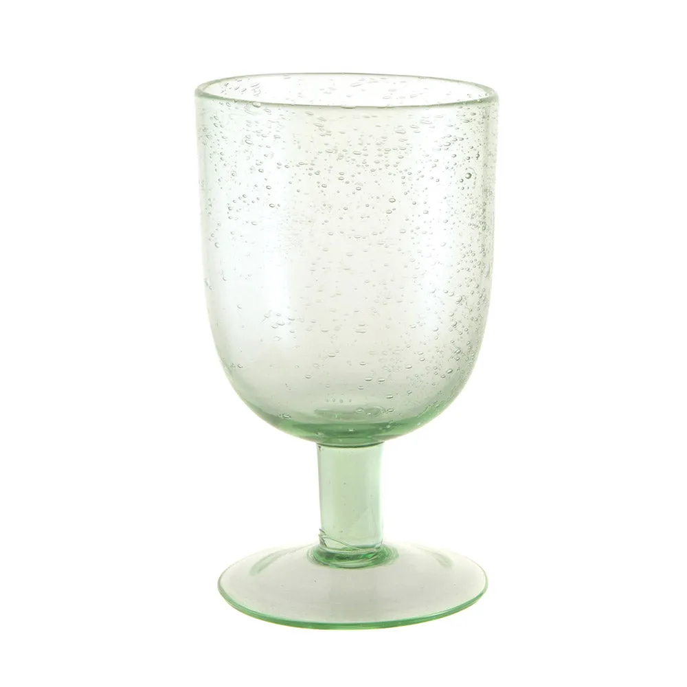 Wine Glass Bubble Green 350ml