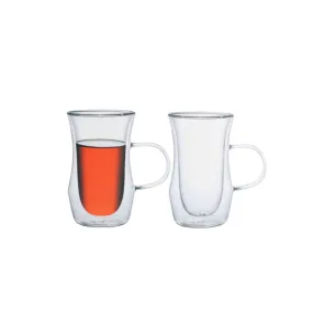 Winox Borosilicate Double Wall Glass Coffee Mug 350ml 2pc GL2707