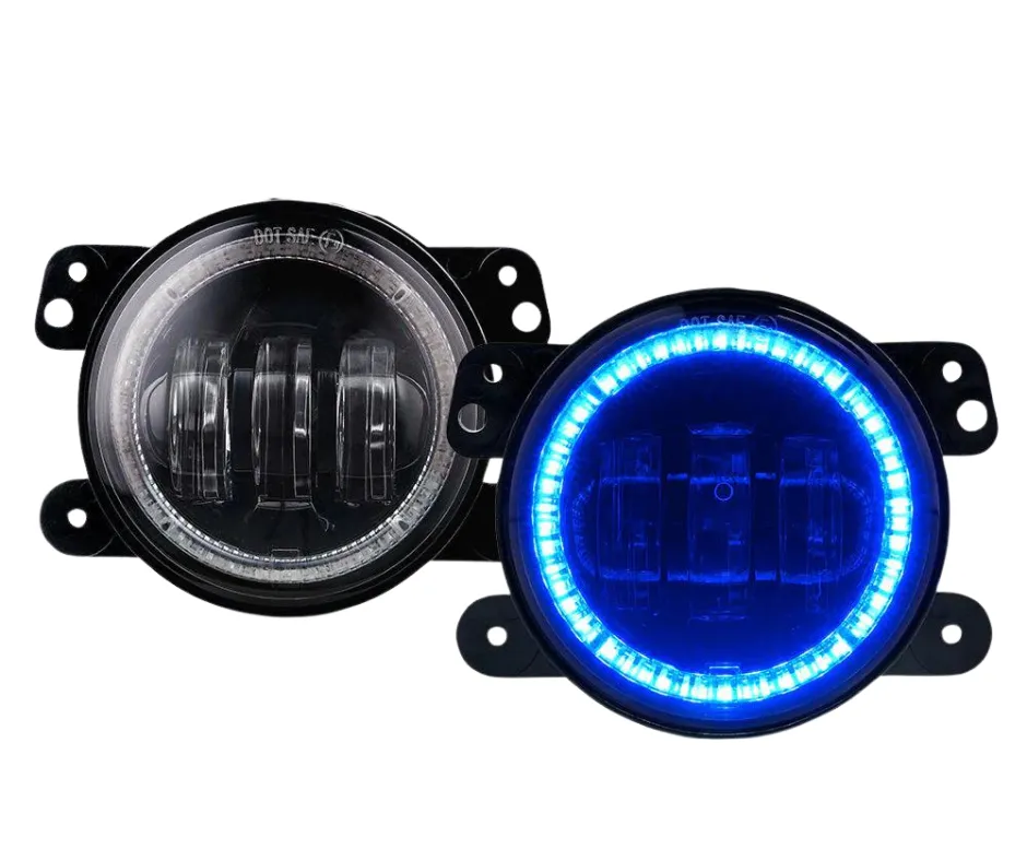 Xprite 4 Inch Halo LED Fog Lights Dodge Journey (09-13) [Escapade Series] Multiple Color Options