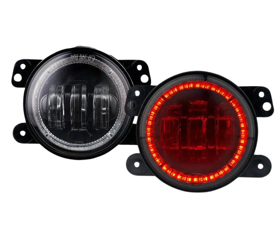 Xprite 4 Inch Halo LED Fog Lights Dodge Journey (09-13) [Escapade Series] Multiple Color Options