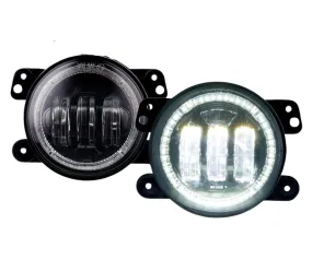 Xprite 4 Inch Halo LED Fog Lights Dodge Journey (09-13) [Escapade Series] Multiple Color Options