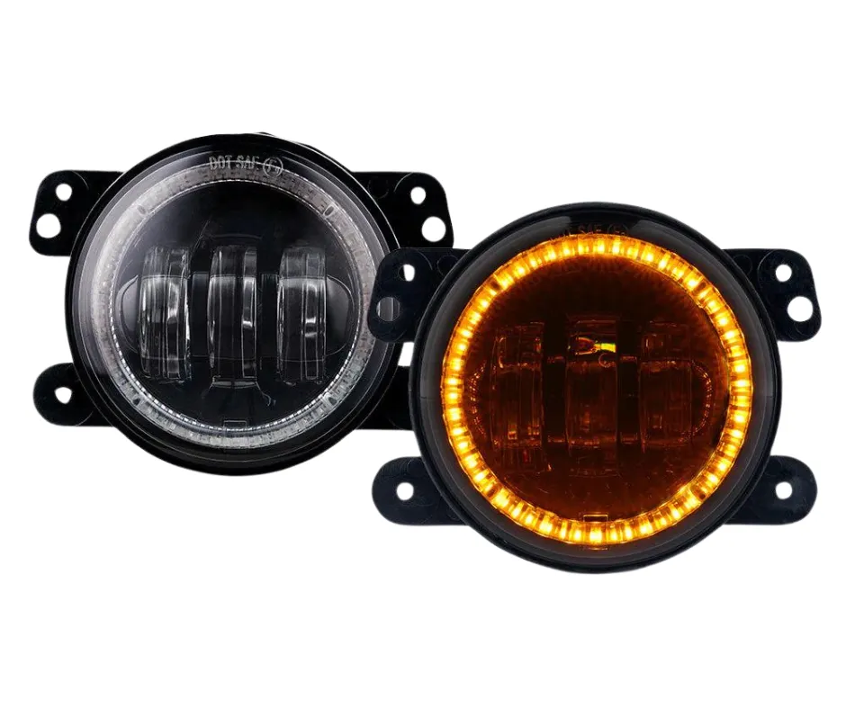 Xprite 4 Inch Halo LED Fog Lights Dodge Journey (09-13) [Escapade Series] Multiple Color Options