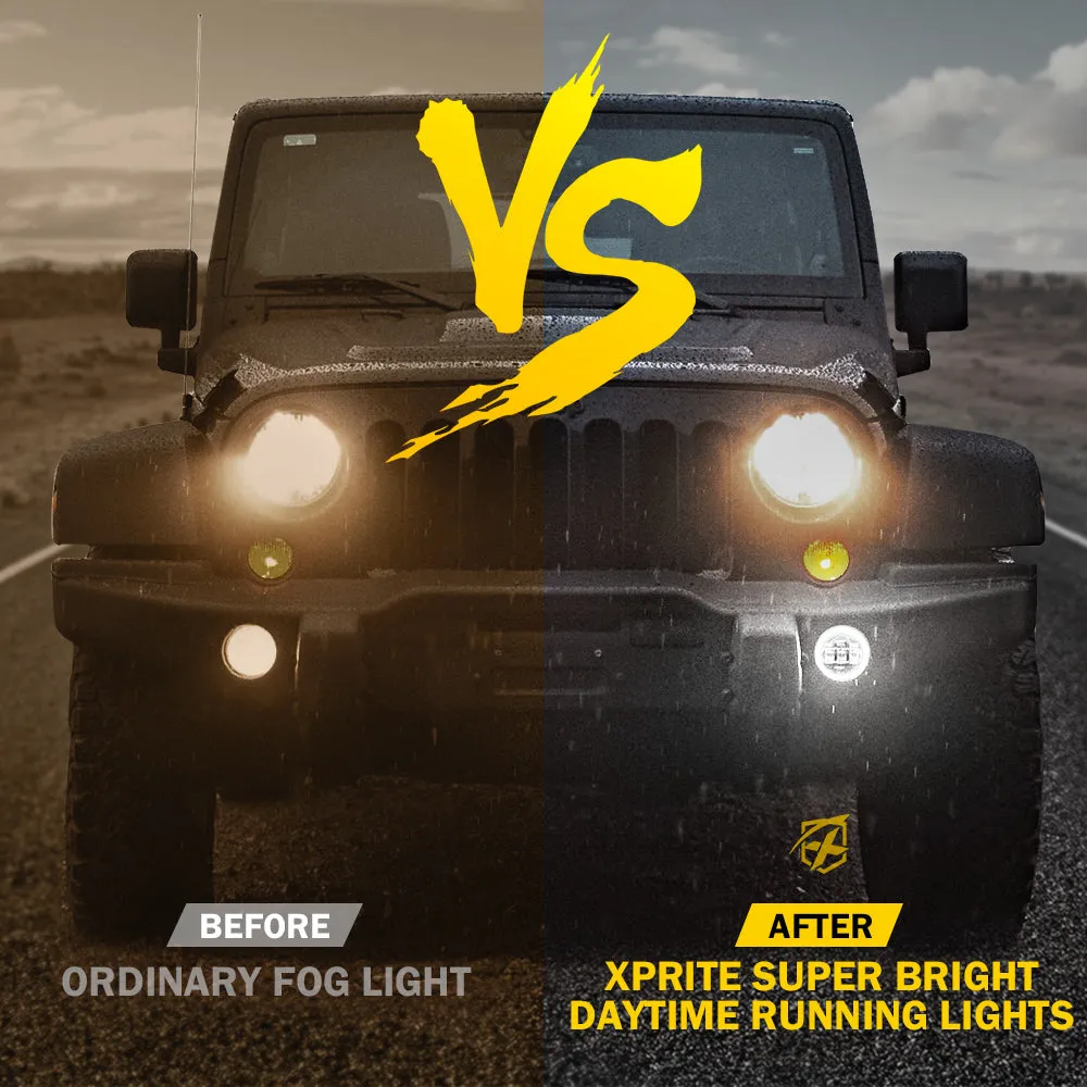 Xprite 4 Inch Halo LED Fog Lights Jeep Gladiator JT (2019-2022) [Escapade Series] Multiple Color Options