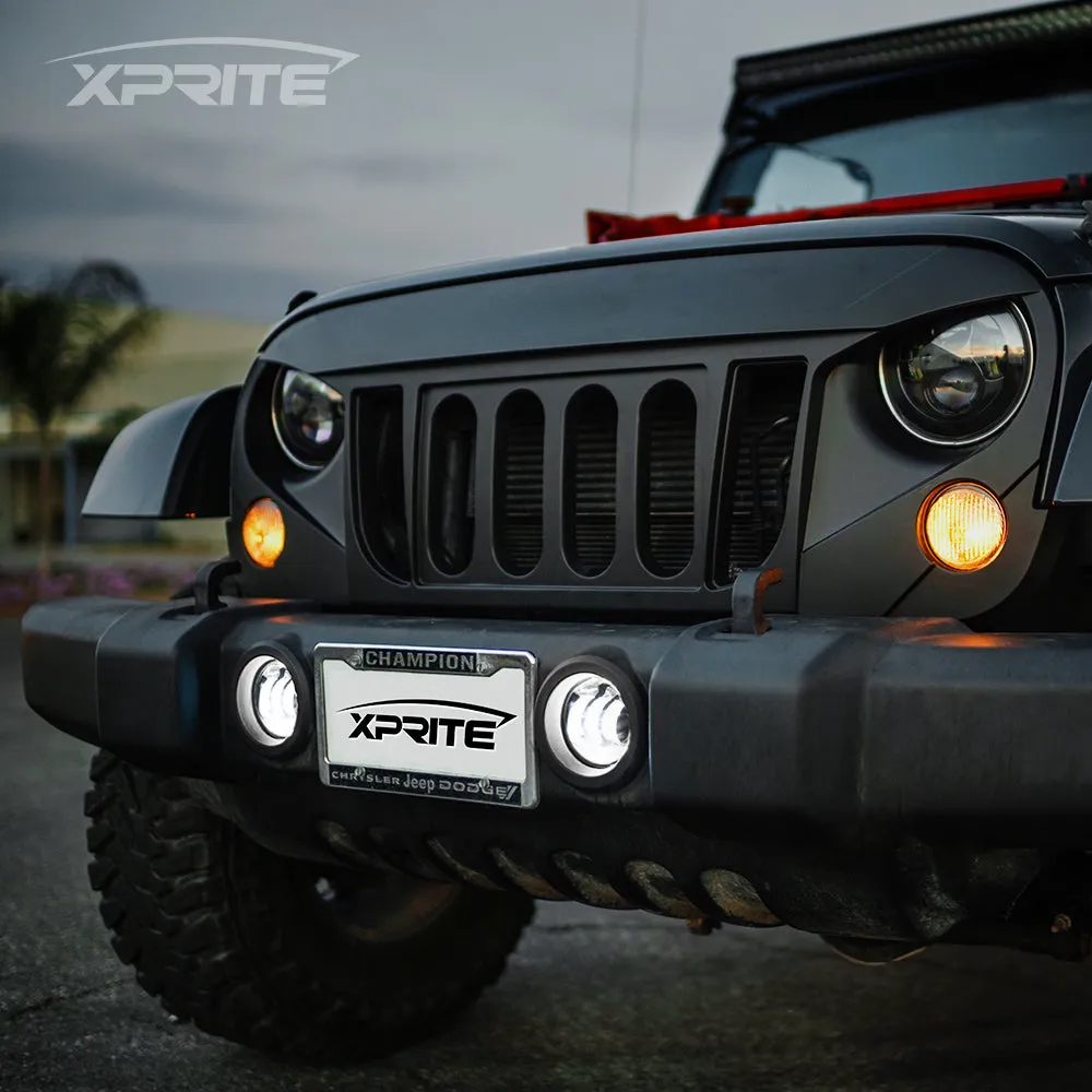 Xprite 4" LED Fog Light Jeep Wrangler JK (2007-2018) Explore Series