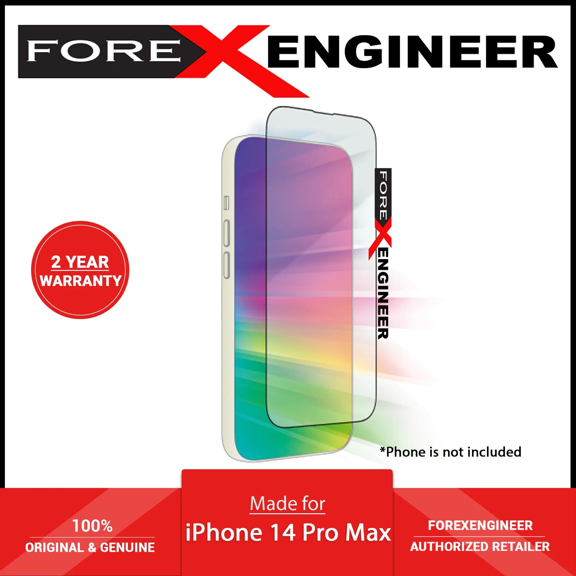 ZAGG Glass Plus Edge for iPhone 14 Pro Max - RPF 30 Vision Guard - Installation Tray Included