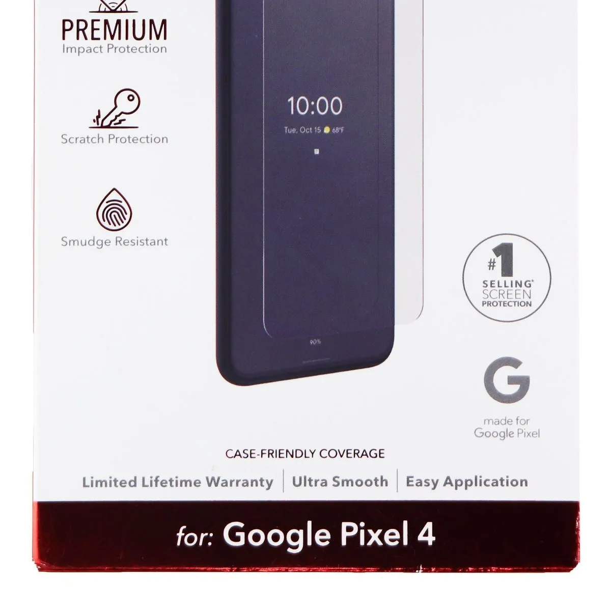 ZAGG InvisibleShield Premium Glass Screen Protector for Google Pixel 4 - Clear